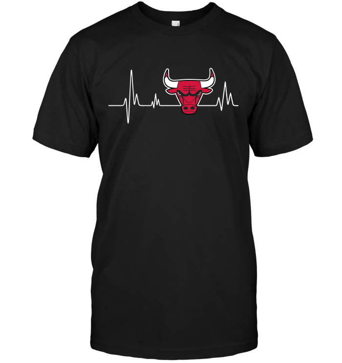 Chicago Bulls "game Day Heartbeat" T-Shirt